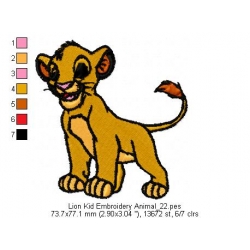 Lion Kid Embroidery Animal_22